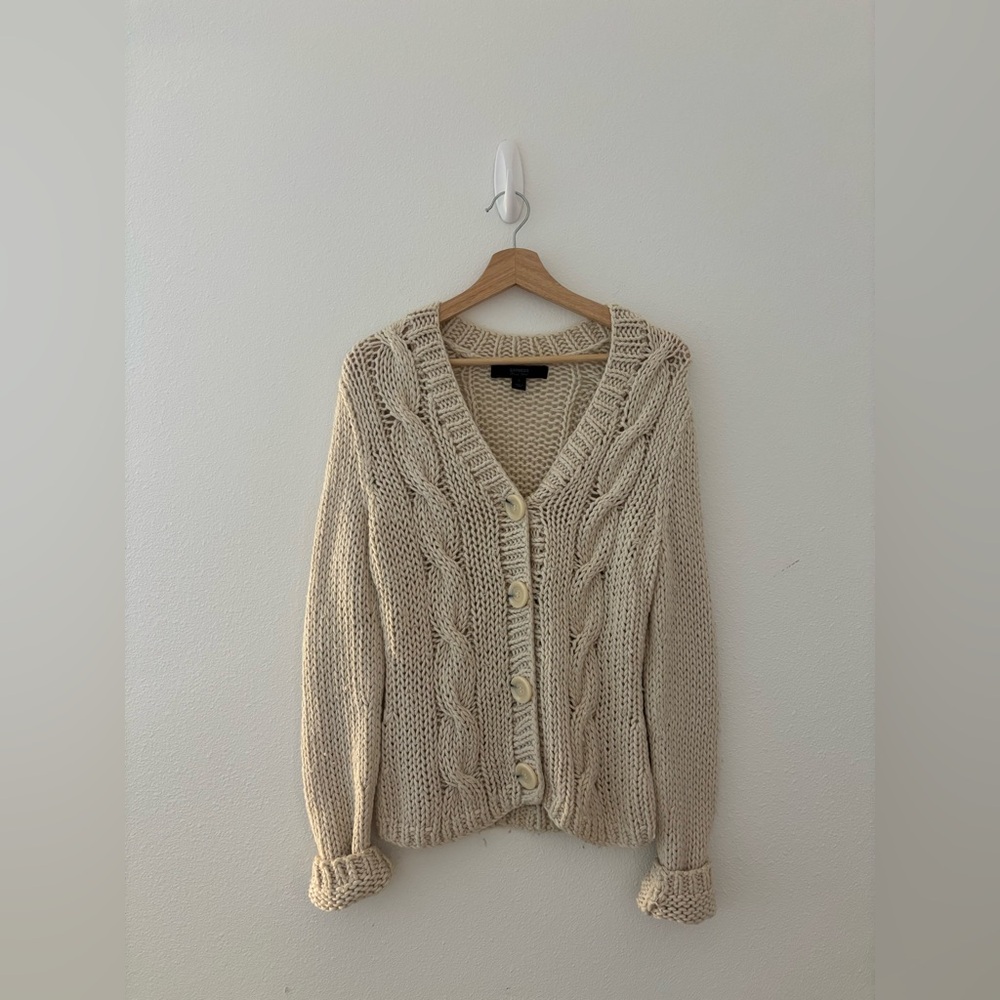 Vintage Express hand knit cardigan sweater